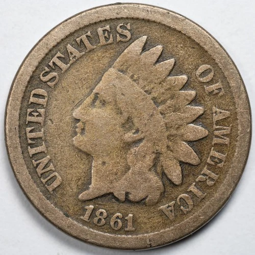 1861 Indian Head Penny Cent Good (G)