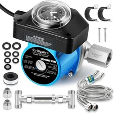 Instant Hot Water Recirculating Pump Kit with 304 Stainless Steel Bypass Blue 