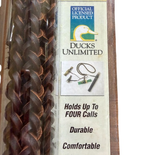 Buck Gardner deluxe quad braided leather call lanyard New ducks unlimited 08278 - Afbeelding 3 van 12