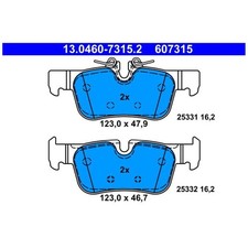 Satz Bremsbeläge Bremsklötze hinten für BMW 1-er F40 2-er F45 Gran F44 | 2428