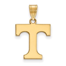14k Gold LogoArt University of Tennessee Letter T Medium Pendant