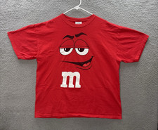 Vintage M&Ms Shirt Adult XL Red Crewneck Grunge Skater Faded Mars Candy Y2K