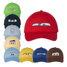 Lightning McQueen eyes embroidered Hat Sally Mater Cruz eyes fan Adult Kid sizes