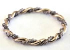Vintage 1978 Avon Precious Braid 14K Gold Filled & Sterling Silver Ring Size 7