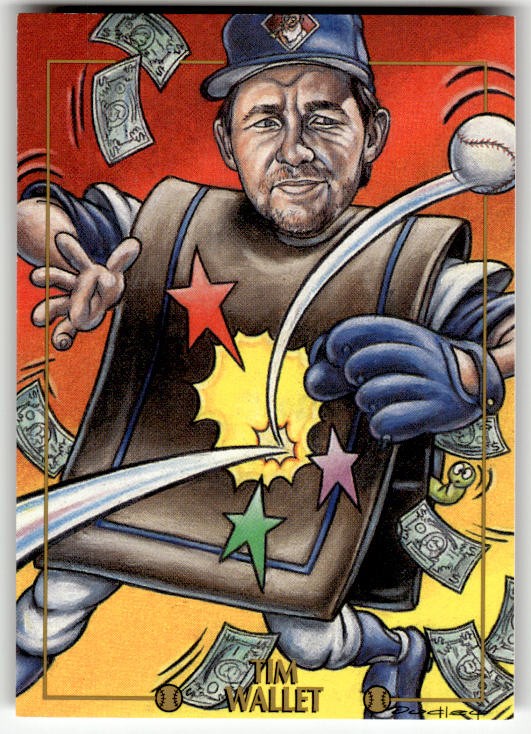 1995 Cardtoons Tim Wallet #89 Los Angeles Dodgers Tim Wallach