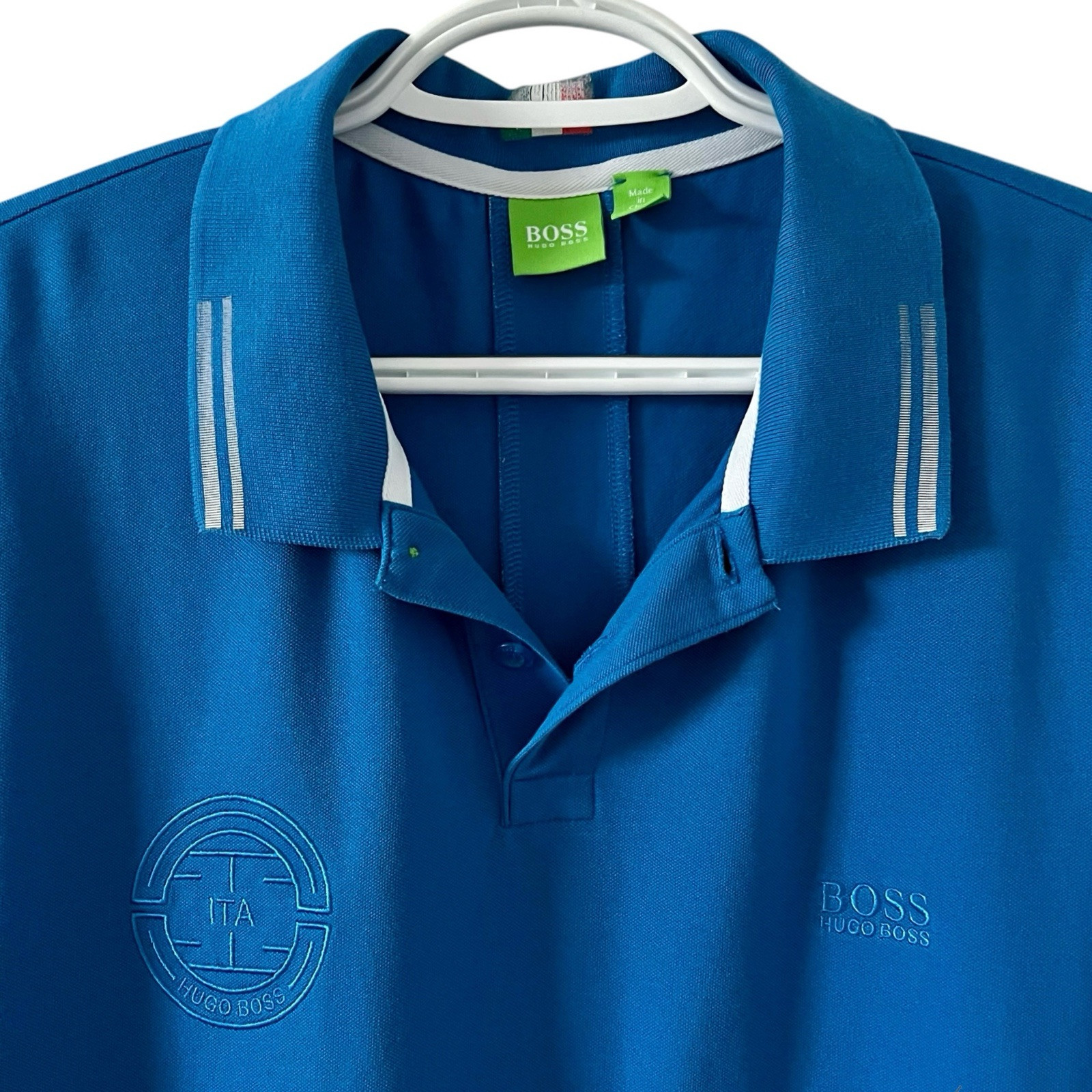 Hugo Boss Polo Shirt Italy Flag ITA logo Men’s XL (read description) Blue thumbnail 2