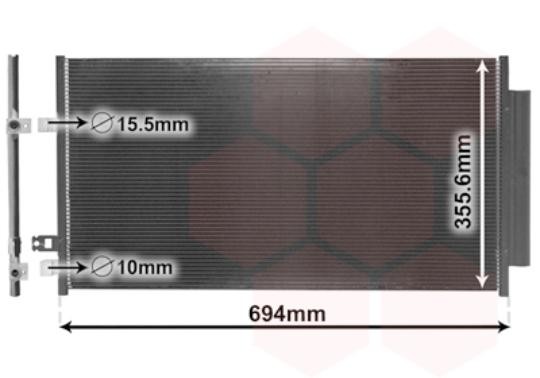 Kondensator, Klimaanlage 17015701 VAN Wezel FüR Fiat Jeep Alfa Romeo-image