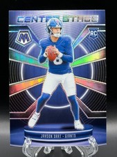 Jaxson Dart 2025 Panini Mosaic Rookie Center Stage Silver Prizm #7 RC Giants