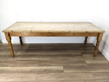 DINING TABLE Extra Large Pine Farmhouse Kitchen Removable Legs FREE DELIVERY