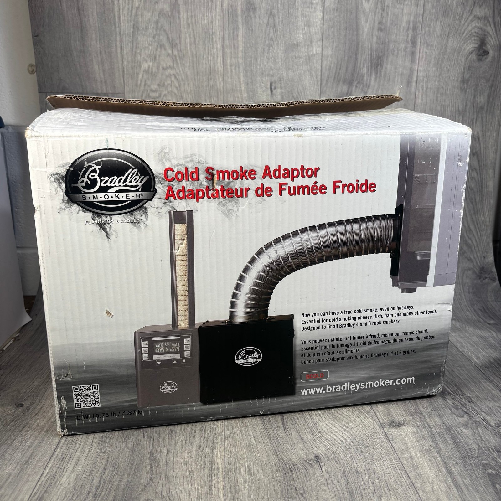Bradley Smoker Cold Smoke Adaptor BCOLD for 4 & 6 Rack Models New in Box