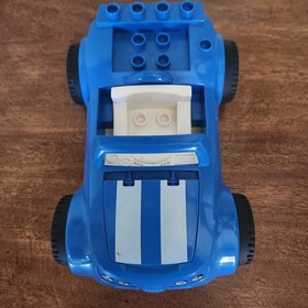 Lego Duplo Bib Blue Car MG 2509 From The Set  5640 Dated 2008