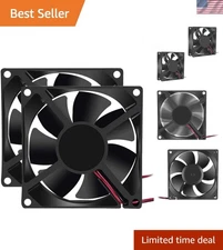 12V Brushless Cooling Fan - Compact 80mm Size for Effective Cooling