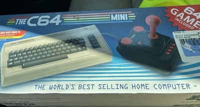 NEW THE C64 MINI Commodore - 64 Retro Games On Console & Joystick RATED E NEW