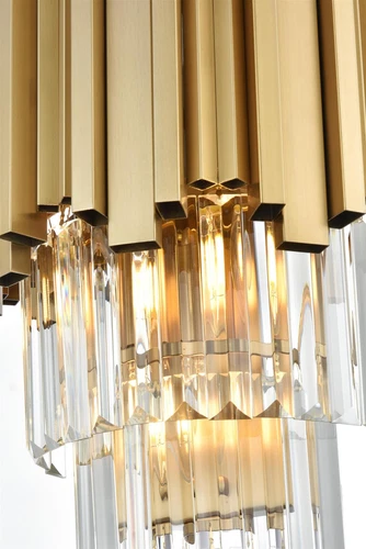 Elegant Lighting Willow 12" Wall Sconce in Satin Gold - Picture 4 of 8