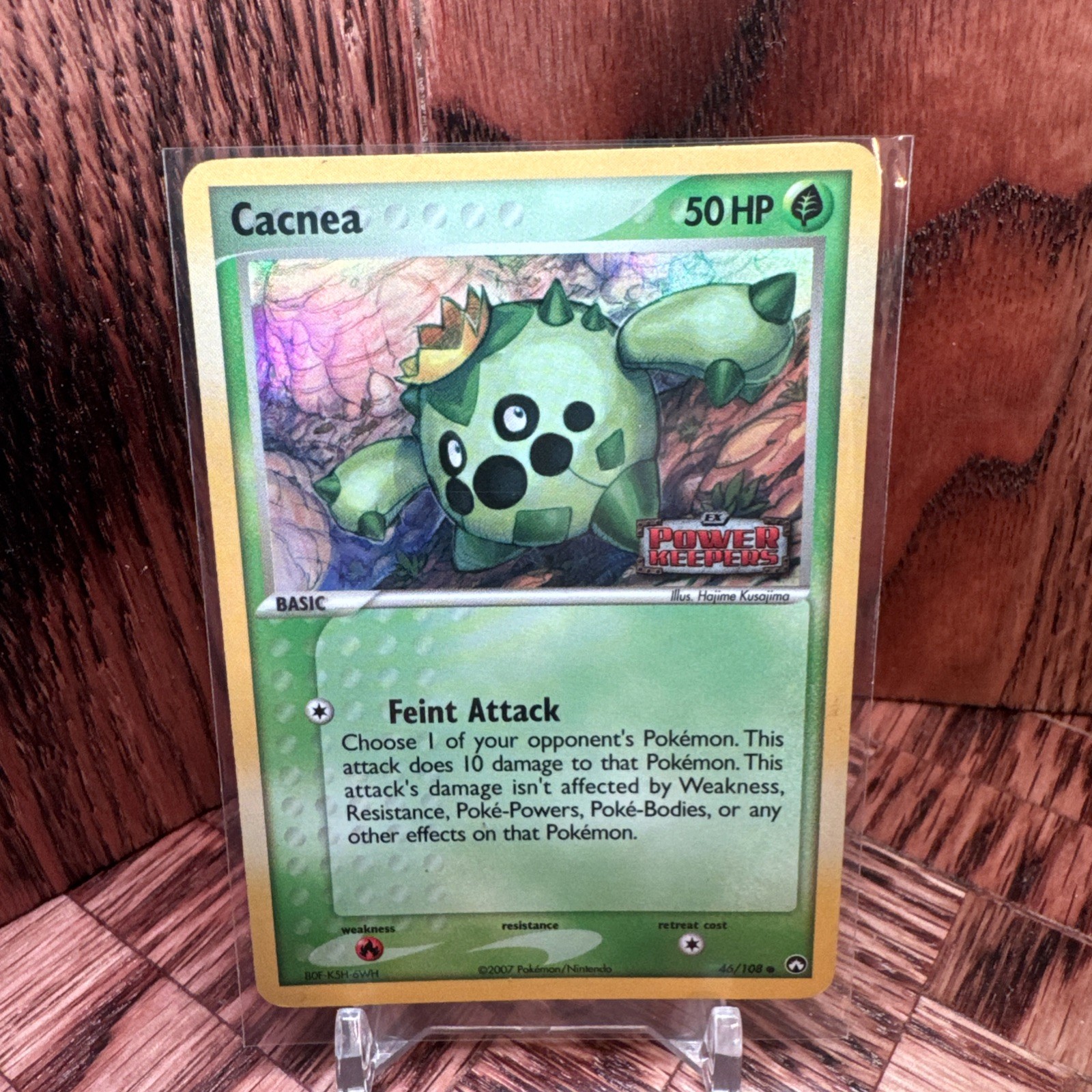 Pokemon Card - Cacnea 46/108 - EX Power Keepers - Stamped - Holo