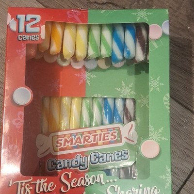 Smarties Candy Canes 12 Pack Christmas Box Pineapple Green Apple Orange