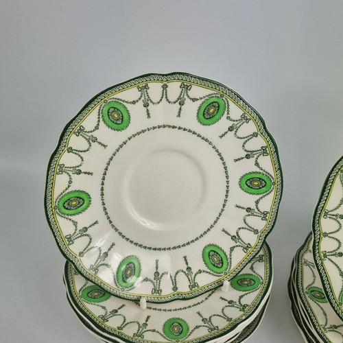 Royal Doulton Countess Green Border China – 11 Piece Plates 6.5" &  5.8" Lot - Picture 2 of 8