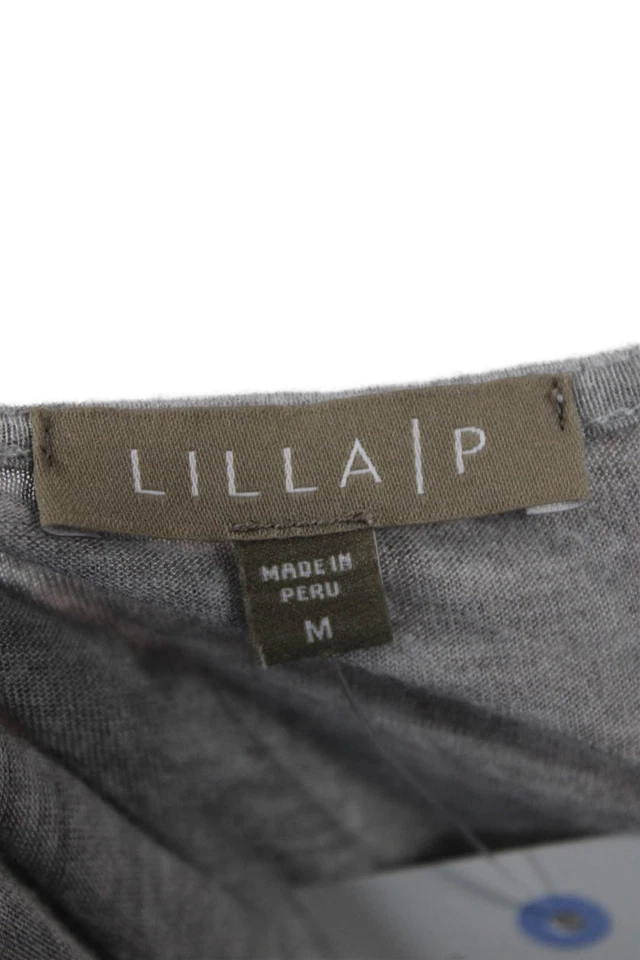 Lilla P женщин основной Джерси футболка серый без рукавов круглый вырез вискоза размер M - Изображение 4 из 4