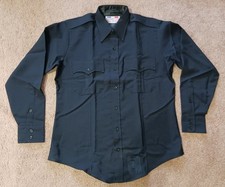 FLYING CROSS 07W8786Z MENS LONG SLEEVE, WOOL BLEND, ZIPPER SHIRT DARK NAVY