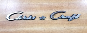 Chris Craft Boat Emblem Lettering Decal with Star