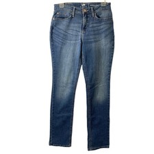 Lee Riders Womens Jeans Size 4 M Midrise Straight Medium Wash Denim Stretch