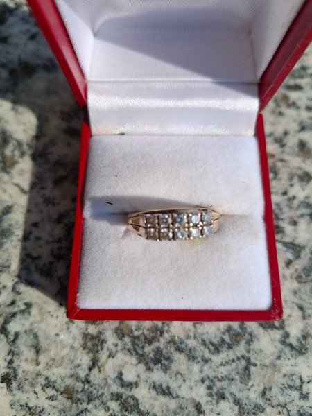 gelbgold ring. mit diamant 14 karat