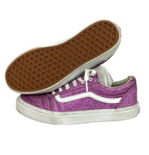 Vans Off The Wall - Missy/Girl's Sz 5 - Purple Glitter - Low Skate Shoes- 500714