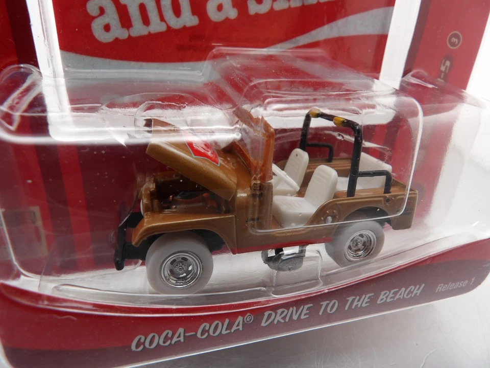 WHITE LIGHTNING 1966 JEEP CJ-5   JOHNNY LIGHTNING COCA-COLA DRIVE TO THE BEACH - Image 2 of 4
