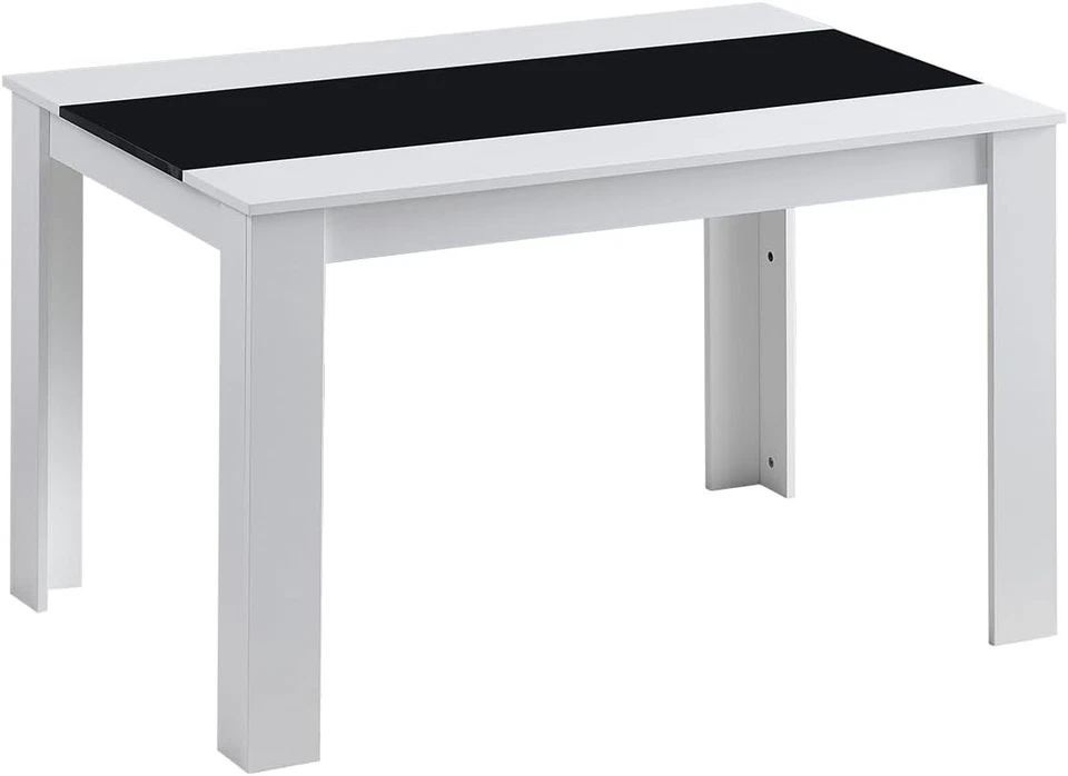 5pc White Dining Table Set for 4 Small Space Kitchen Room Modern Grey - Image 3 of 4