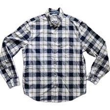 Express Slim Soft Wash Button Up Shirt Men's Large Long Sleeve Multi Plaid