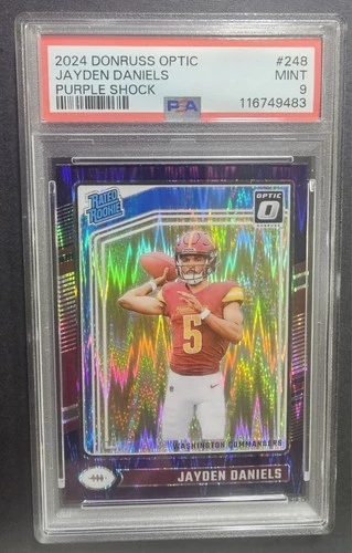 Jayden Daniels Purple Shock PSA 9 Mint🔥NFL