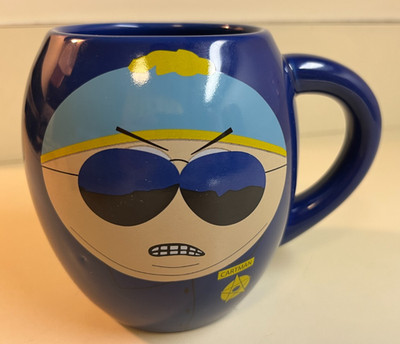 South Park Eric Cartman Respect My Authority Blue Mug Cup Comedy Central READ