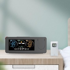 Wetterstation mit Projektionswecker, Kalender, vielseitig einsetzbar, 180°