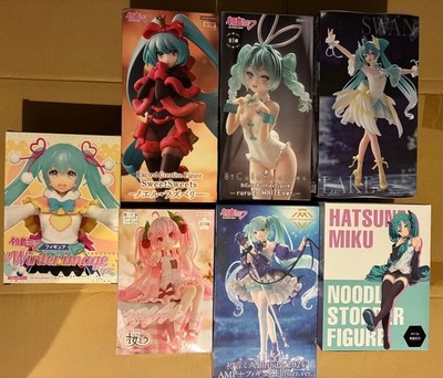Hatsune Miku Figure Lot - 7pcs Set - New Unopened Prize Figures