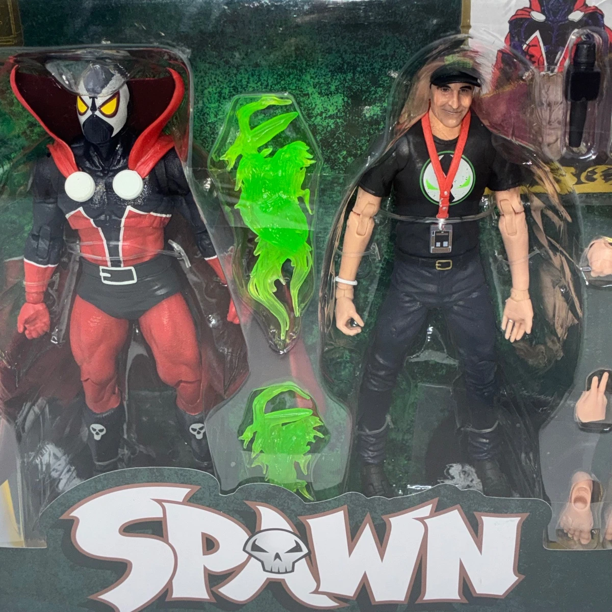 McFarlane Gold 30th Anniversary Spawn Todd McFarlane 7" Figures 2-Pack NEW