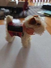 Vintage Steiff Ginnys Pup Terrier Dog With Coat And Bow