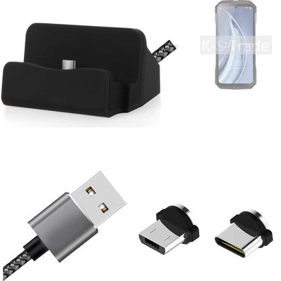 Docking Station für Doogee V30 + USB-Typ C und Micro-USB-Anschluss