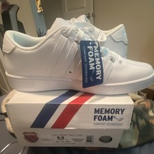 NEW K-Swiss Court Pro II CMF Men's White Low Top Lace-Up Sneaker Memory Foam