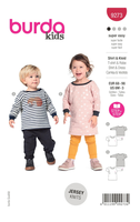 Burda 9273 Kleid & T-Shirt NäHmuster Unisex Kinder 6M-3Yrs, Uncut