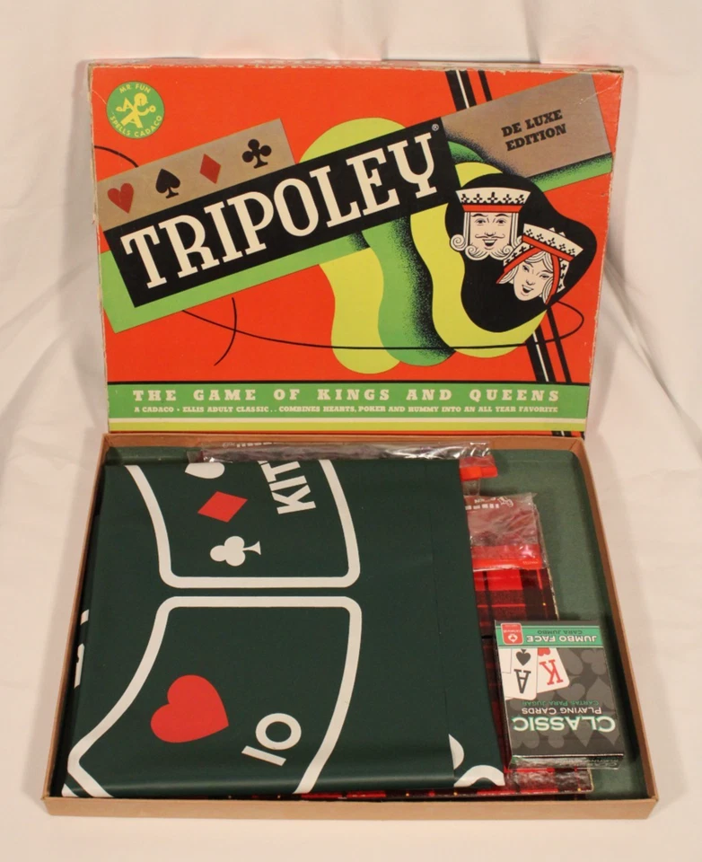 1961 tripoley deluxe edition board & box/ & 1943 board from Service Edition READ - Image 2 of 4