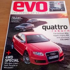 Evo magazine,issue 88, February 2006, Audi RS4, M3 CS, C55AMG