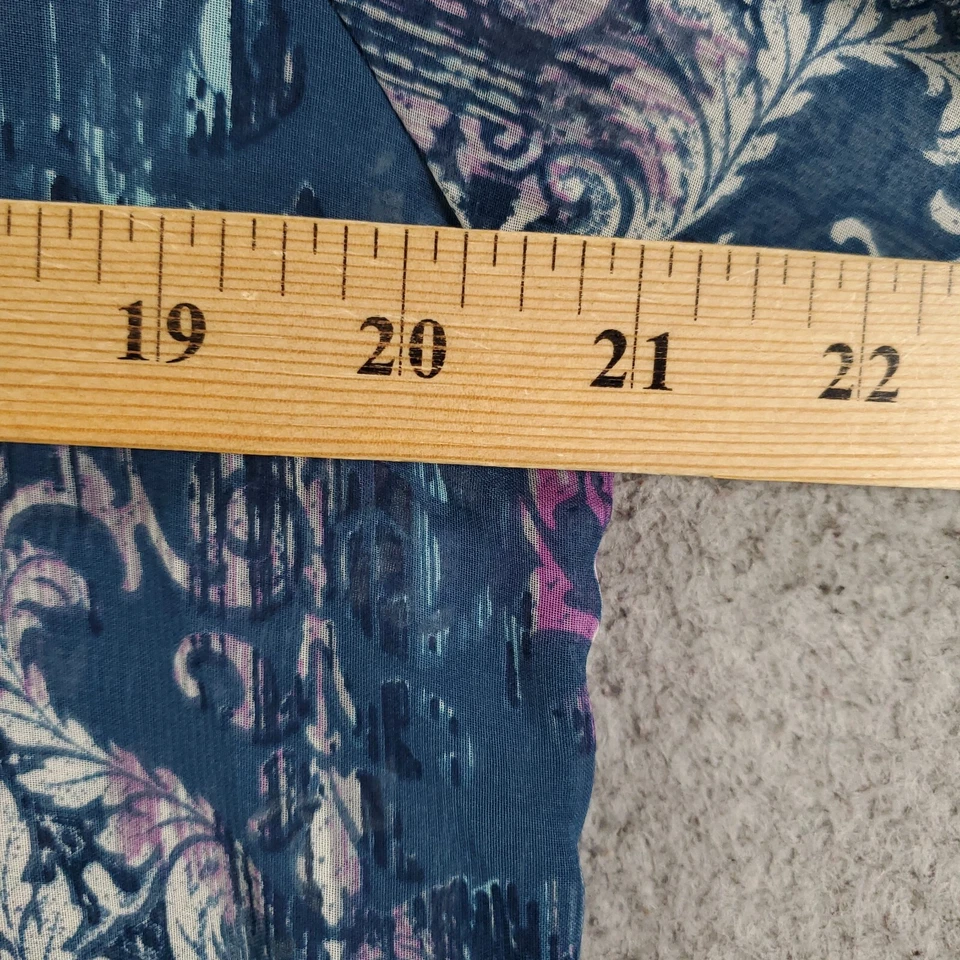 Blusa boho túnica transparente azul blanco rosa TravelSmith para mujer Foto 4 de 4