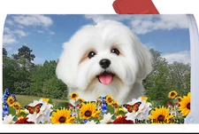 Coton De Tulear Summer Flowers Mail Box Cover
