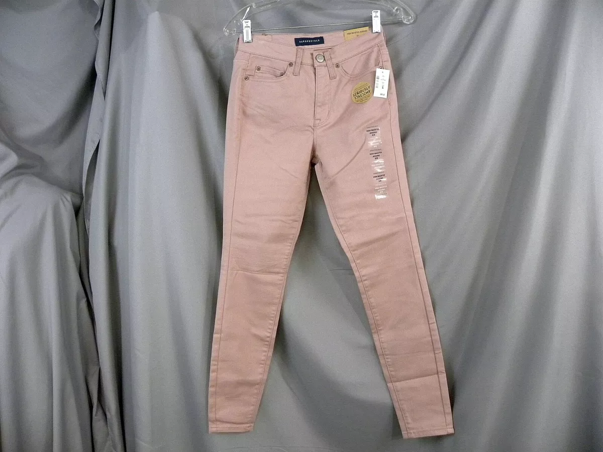 Womens Aeropostale Light Pink High Rise Jeggings Seriously