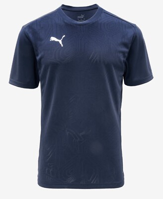 Puma Herren Team Finale Training T-Shirts Navy Running Freizeit Tee Trikot 65...