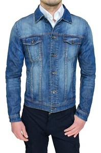 giubbotto jeans uomo slim fit
