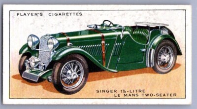 1936 Player's Motor Cars 1st Series - Singer 1 1/2 Litre Le Mans Two-Seater #40