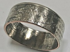 New Jersey Coin Ring USA State Quarter 25 Cents Handmade Jewelry Custom Vintage