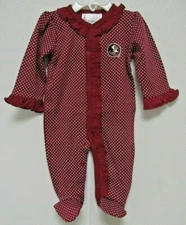 NCAA Florida State Seminoles Red White Pin Dot Footed Creeper 2 Feet Ahead #260