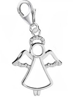 Zirkonia Engel Charm 925 Sterling-Silber Herren Damen AnhäNger FüR Armband